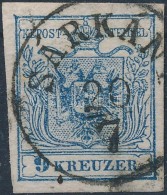 O 1850 9kr HP III. Kisebb Lemezhibával / Smaller Plate Flaw 'SÁRKÁNY' (Gudlin: 100p) - Other & Unclassified