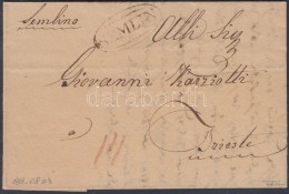 1818 Portós Levél Tartalommal / Unpaid Cover With Content 'SEMLIN' - 'TRIEST' - Altri & Non Classificati