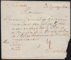 1787 Portós Levél Piros / Red 'V. NYÍREGYHÁZA' - Miskolcz - Other & Unclassified