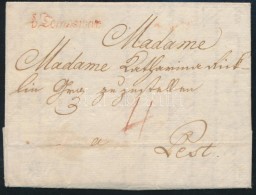 1786 Portós Levél / Cover With Postage Due Piros / Red 'v Temeswar' - Pest - Other & Unclassified