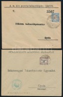 1922-1923 3 Db Küldemény Klf Hivatalos Bélyegekkel Bérmentesítve, Közte... - Other & Unclassified