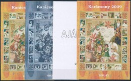 ** 2009/02 Karácsony 4 Db-os Emlékív Garnitúra Azonos Sorszámmal (28.000) - Autres & Non Classés