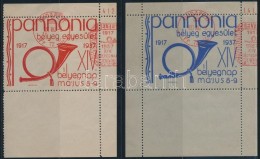 O 1937 Pannonia Bélyeg Egyesület 2 Db Emlékív, Az Egyiknek 1 ívszéle... - Altri & Non Classificati