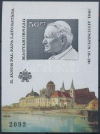 ** 1991 II. János Pál Pápa Magyarországi Látogatása Vágott Blokk... - Sonstige & Ohne Zuordnung