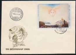 1986 Bélyegnap (59.) Vágott Blokk FDC (4.000) - Sonstige & Ohne Zuordnung