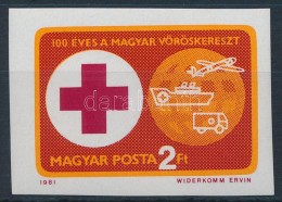 ** 1981 Vöröskereszt (VI.) Vágott Bélyeg - Andere & Zonder Classificatie
