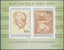 ** 1981 Bartók Béla Vágott Blokk (4.000) - Sonstige & Ohne Zuordnung