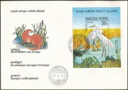 1980 Madarak Vágott Blokk FDC-n (6.000) - Andere & Zonder Classificatie