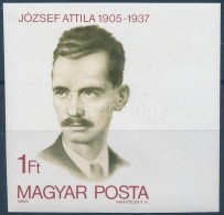 ** 1980 József Attila Vágott ívszéli Bélyeg - Andere & Zonder Classificatie