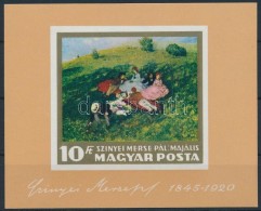 ** 1966 Festmény (I.) Vágott Blokk (4.000) - Other & Unclassified