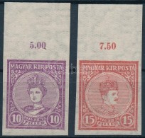 ** 1916 Koronázás ívszéli Vágott Sor (8.000) - Altri & Non Classificati