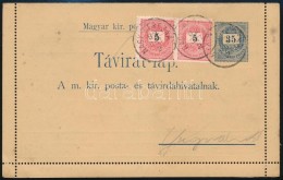 1892 Kárpátalja Távirat 2 X 5kr Díjkiegészítéssel 'NAGY-BEREZNA' -... - Sonstige & Ohne Zuordnung