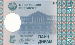 TAGIKISTAN  5 DIRAMS   1999   FDS - Tajikistan