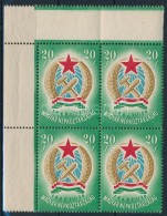 ** * 1949 Alkotmány 20f Négyestömb, Minden Bélyeg Makkos Vízjellel (1... - Other & Unclassified