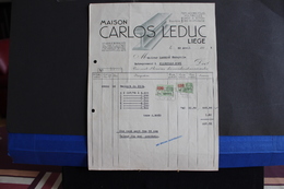 Fac- 61 / Liège - Maison Carlos Leduc - Fer, Aciers , Tôles , Poutrelles , Ronds A Béton - 47-49 Rue De Fragnée  /1935 - Old Professions