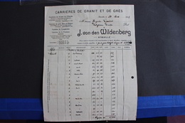 Fac- 62 / Liège - Aywaille, Carrières De Granit Et De Grès - J. Van Den Wildenberg (Aywaille)  /1933 - Straßenhandel Und Kleingewerbe