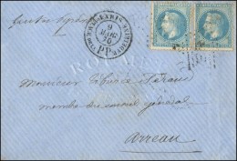 Etoile 3 / N° 29 (2) Càd PARIS / PLACE DE LA MADELEINE PP Sur Lettre 2 Ports Pour Arreau. Exceptionnelle... - 1863-1870 Napoleon III With Laurels