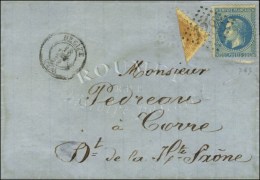 GC 1285 / N° 28 Coupé Diagonal + 29 Càd T 15 DECIZE (56) 18 OCT. 71. - TB. - R. - 1863-1870 Napoleon III With Laurels