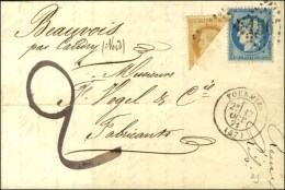 GC 1567 / N° 28 Coupé Diagonal + 37 Càd T 17 FOURMIS (57) 17 OCT. 71, Taxe 2 Pour Timbre Non... - 1863-1870 Napoleon III With Laurels