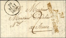 Cursive 70 / Pierre / VERDUN-S-SAONE, Dateur A. 1830. - TB. - RR. - Other & Unclassified