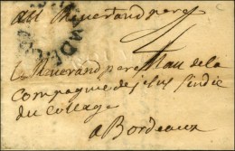 MP De Fabrication Locale ST JEANDELVZD. (St Jean De Luz - L N° 2) Sur Lettre Avec Texte Pour Bordeaux (1737).... - 1701-1800: Precursors XVIII