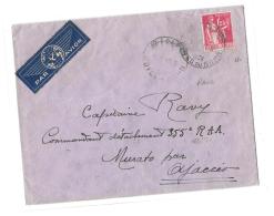 22 – CÔTES DU NORD « BINIC »LSI  - Tarif P.A. « CORSE » à 1F25 (17.11.1938/30.11.1939)* L. - 1927-1959 Storia Postale