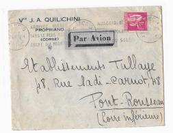 20 – CORSE « AJACCIO »LSI  - Tarif P.A. « FRANCE Métro » à 1F. (12.7.1937/16.11.1938)* L.I - 1927-1959 Cartas & Documentos