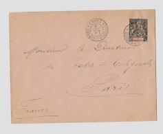 Col. Fses – SOUDAN « KAYES »LSI - 20gr. - Tarif  «  France Métro » à 25c. (1.10.1881/30.4. - Cartas & Documentos