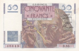 50 Francs Le Verrier Du 02 10 1947  Ref  Fayette  20/09  Splendide - 50 F 1946-1951 ''Le Verrier''