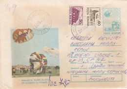 A78  SKYDIVING,COVERS STATIONERY 1994 ROMANIA. - Fallschirmspringen