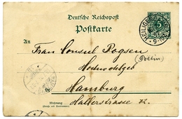 ALLEMAGNE : HEILIGENDAMM (POSTMARK 1897) / ADRESSE - HAMBURG, HALLERSTRASSE - Heiligendamm