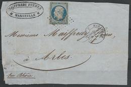 Lot N°33981   Variété/n°10/devant De Lettre, Oblit PC 1896 MARSEILLE(12), Plusieurs Anneaux De Lune Et Taches Blanches - 1852 Luis-Napoléon