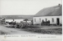 SAINTE-ODE. LAVACHERIE SUR OURTHE.  MOULIN DES TROIS-PONTS.  BELLE ANIMATION AVEC ATTELAGES. - Sainte-Ode