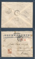 Dutch Indies. 1935 (22 June) Poerwokerto, Bajoemas - Macau, Asia (5 July) Via Hong Kong. Registered Single 35c Fkd Env. - Indonesia