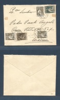 Macau. 1933 (27 Apr) GPO Local Fkd Envelope, Ceres Issues Three Diff Together On Same Cover, Including Unique Combinatio - Other & Unclassified