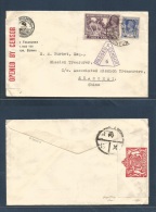 Burma. 1941 (March 15) Rangoon - Shanghai, China (Japanese Occup) Multifkd Env + Depart Censored, Envelope Missionary Ma - Burma (...-1947)