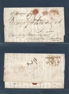 Belgium. 1841 (10 Febr) Anvers - Portugal, Lisbon. Via Forwarding Agent On Front "Shaw & Caffary, London" EL Full Te - Autres & Non Classés