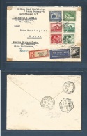 Austria - Xx. 1939 (14 Jan) Nazi Occupation. Wien - Macau, Portuguese China (27 Jan) Registered Air Multifkd Envelope Vi - Other & Unclassified