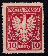 POLAND 1919 ORZEL Private Perf Fi 59 Mint No Gum - Neufs