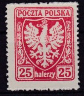 POLAND 1919 ORZEL Private Perf Fi 62 Mint No Gum - Neufs