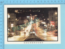 Sherbrooke Quebec - Jeux De Lumiere Sur La Rue King, Dancing Lights On King Street  - 2 Scans - Sherbrooke