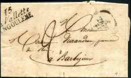 15/CHARENTE Cursive 15/La Vallette/ANGOULEME S. LAC 1829, TB - Other & Unclassified