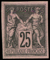 Granet 97b  25c. Noir Sur Rose, TB - Other & Unclassified