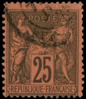 91   25c. Noir Sur Rouge, Oblitéré Càd, TB - Other & Unclassified