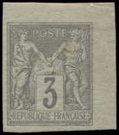 87c   3c. Gris, NON DENTELE, Cdf, TB - Other & Unclassified