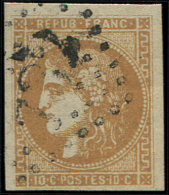 43Bd 10c. Bistre-brun, R II, Obl. GC, 3 Grandes Marges, TB - Other & Unclassified