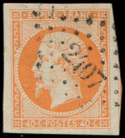 16   40c. Orange, Grandes Marges, Amorce De Voisin à Droite, Obl. PC 2497, Superbe - Sonstige & Ohne Zuordnung