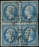 14Ad 20c. Bleu S. VERT, T I, BLOC De 4 Obl. PC 441, R En Bloc, TB - Sonstige & Ohne Zuordnung