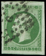 12b   5c. Vert Foncé, Marges énormes, Obl. Los. G, TTB - Altri & Non Classificati