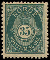 NORVEGE 55B : 35c. Vert Foncé, Dent. 13 1/2 X 12 1/2, TB - Sonstige & Ohne Zuordnung